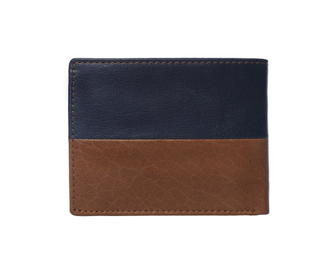 Pánská peněženka kožená SEGALI 80892 koňak/modrá