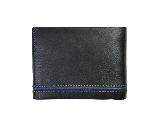 Pánská peněženka kožená SEGALI 753 115 026 černá/modrá