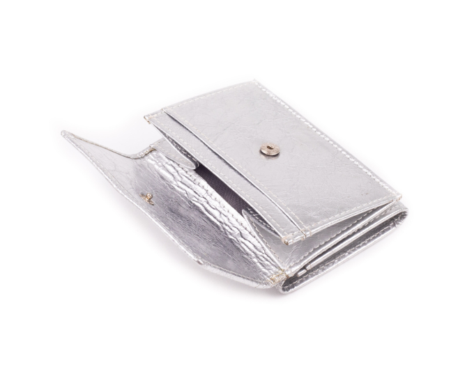 Dámská peněženka kožená SEGALI 1756 stříbrná lesk