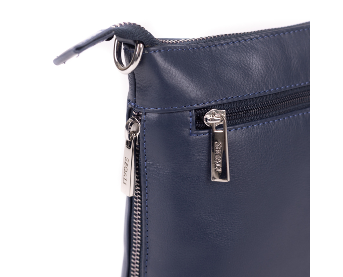 Dámská kožená kabelka SEGALI 9060 modrá
